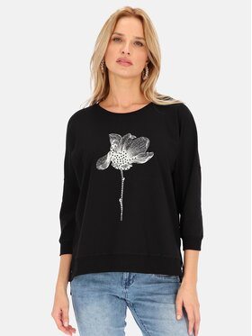 Perso Perso T-Shirt TLE240511F Czarny Regular Fit