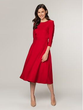Willsoor Willsoor Sukienka koktajlowa 6734/2 Czerwony A-Line Fit