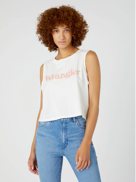 Wrangler Wrangler T-shirt Sleveless W7FED3W02 112332137 Blanc Regular Fit