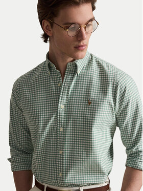 Polo Ralph Lauren Polo Ralph Lauren Риза 710853129501 Светлозелен Custom Fit