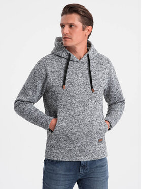 Ombre Ombre Mikina OM-SSNZ-0147 Šedá Classic Fit