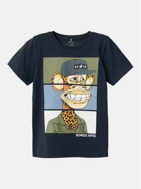 NAME IT NAME IT T-Shirt 13232197 Σκούρο μπλε Regular Fit