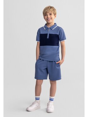 minoti minoti Komplet t-shirt i spodenki 29POLO253 Niebieski Regular Fit