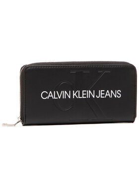 Calvin Klein Jeans Calvin Klein Jeans Didelė Moteriška Piniginė Zip Around K60K607634 Juoda