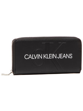 Calvin Klein Jeans Calvin Klein Jeans Μεγάλο Πορτοφόλι Γυναικείο Zip Around K60K607634 Μαύρο
