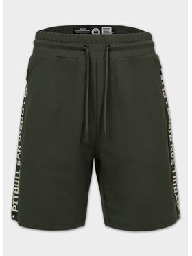 PITBULL PITBULL Szorty sportowe TAPE PARKER Zielony Regular Fit