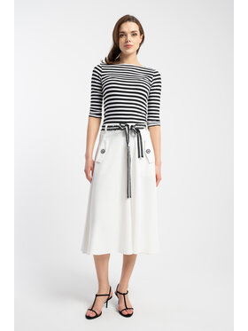 CLICK CLICK Midi sukňa 50-719 Biela Comfortable Fit