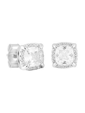 ICED STUFF ICED STUFF Orecchini Princess Square Oro bianco