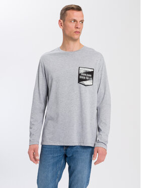 Cross Jeans Cross Jeans Longsleeve 15859-004 Szary Regular Fit