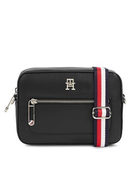 Tommy Hilfiger Tommy Hilfiger Handtasche Iconic Tommy Camera Bag Corp AW0AW15864 Schwarz