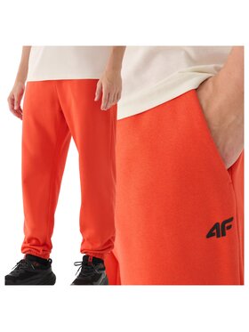 4F 4F Spodnie dresowe 4FWMM00TTROM1140-62S Czerwony Regular Fit