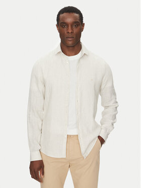 Calvin Klein Jeans Calvin Klein Jeans Camicia Linen Stripe Slim Shirt K10K109332 Beige Regular Fit