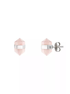IZABELLA BUDRYN JEWELLERY IZABELLA BUDRYN JEWELLERY Kolczyki z różowym kwarcem Srebrny