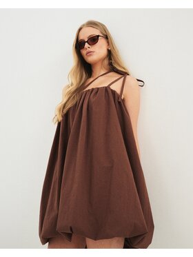 Le Songe Le Songe Sukienka letnia COCO Brązowy Regular Fit