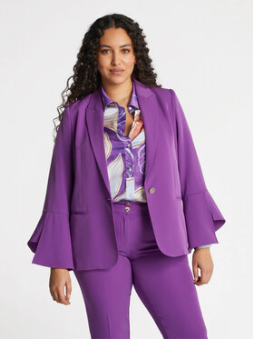 Fiorella Rubino Fiorella Rubino Marynarka Q500T000177N029 Fioletowy A-Line Fit