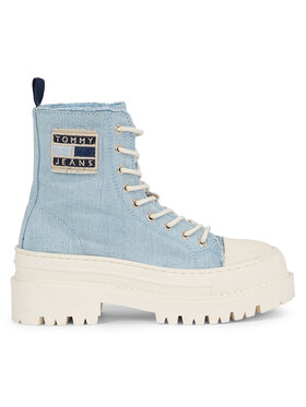 Tommy Jeans Tommy Jeans Trampki Foxing Denim Boot EN0EN02348 Niebieski
