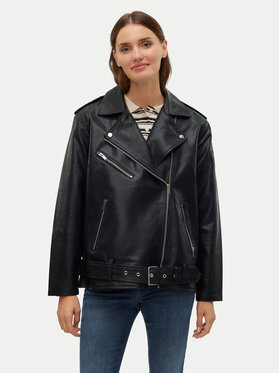 Vero Moda Vero Moda Geacă din imitație de piele Ramon 10311337 Negru Loose Fit