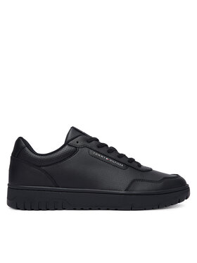 Tommy Hilfiger Tommy Hilfiger Laisvalaikio batai Th Basket Core Leather FM0FM05927 Juoda