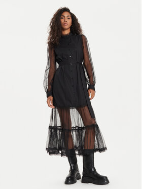 TWINSET TWINSET Cocktail obleka 241TT2040 Črna Regular Fit