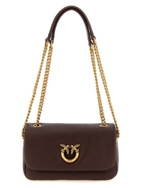 PINKO PINKO Torebka Brown Lamb Leather Shoulder Brązowy