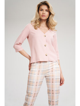 FIGL FIGL Bluzka M699 Różowy Regular Fit