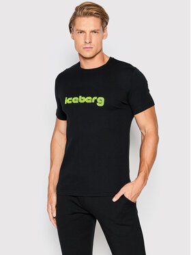 Iceberg Iceberg T-krekls 22II1P0F0176307 Melns Regular Fit