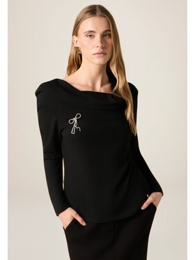 Oltre Oltre T-shirt G066J004626N033 Nero Skin Fit