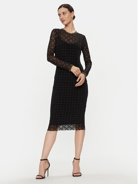Nissa Nissa Kokteilikleit RS14530 Must Slim Fit