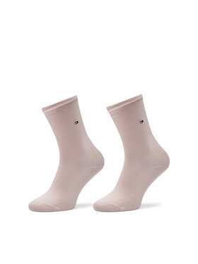 Tommy Hilfiger Tommy Hilfiger Комплект 2 чифта дълги чорапи дамски 371221107 Розов