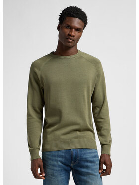 Lee Lee Sweter CLEAN RAGLAN SWEATER Zielony Regular Fit