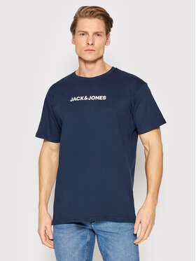 Jack&Jones Jack&Jones Marškinėliai You 12213077 Tamsiai mėlyna American Fit