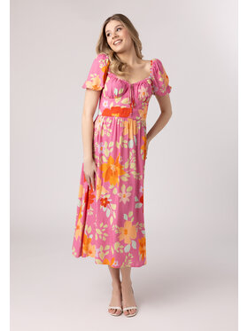 LAURELLA LAURELLA Sukienka letnia Laurella 4UL093710 Fioletowy Regular Fit