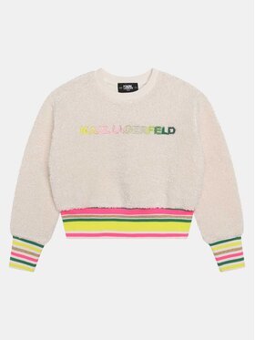 Karl Lagerfeld Kids Karl Lagerfeld Kids Mikina Z15460 S Écru Regular Fit