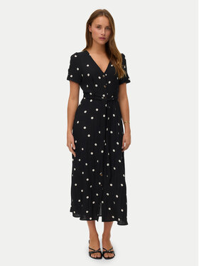 Vero Moda Vero Moda Košilové šaty Joan 10343501 Černá Regular Fit