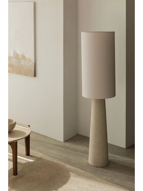 MIAhome MIAhome Lampa Lampa podłogowa Loana z lnu i włókna szklanego 140 cm Beżowy