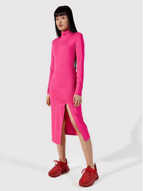Togoshi Kasdieninė suknelė TG22-SUD022 Rožinė Extra Slim Fit