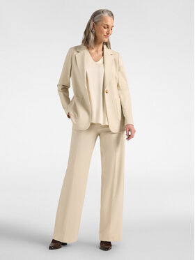 Elena Mirò Elena Mirò Spodnie materiałowe P800P000575N052 Kremowy Slim Fit