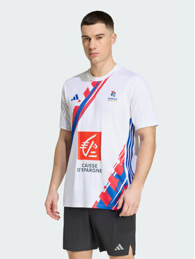 adidas adidas Koszulka techniczna FFHB Biały Slim Fit
