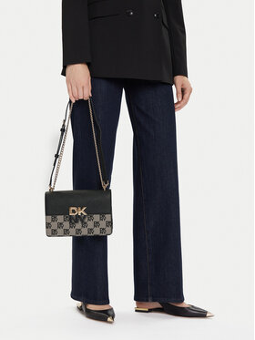 DKNY DKNY Ročna torba Echo Sm Chain Flap R423YE31 Črna