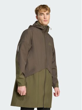 adidas adidas Parka Terrex Multi 2 Layer CLIMAPROOF Rain Zielony Regular Fit