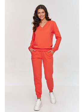 Makadamia Makadamia Komplet dresowy m868 Koralowy Regular Fit