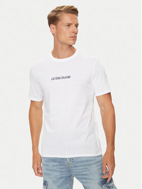 Guess Jeans Guess Jeans Tricou M4YI52 K8HM0 Alb Slim Fit