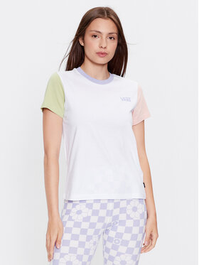 Vans Vans Póló Colorblock Crew VN000AEF Fehér Regular Fit