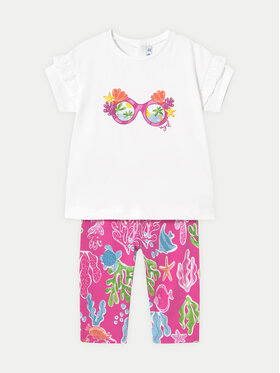 Mayoral Mayoral Komplet t-shirt i legginsy 1739 Kolorowy Regular Fit