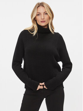 MAX&Co. MAX&Co. Bluză cu gât Caprera 73641723 Negru Regular Fit