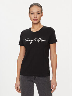 Tommy Hilfiger Tommy Hilfiger Tricou Heritage Crew Neck Graphic Tee WW0WW24967 Negru Regular Fit