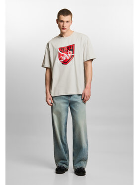 PROSTO. PROSTO. T-Shirt Damage Target Szary Oversize