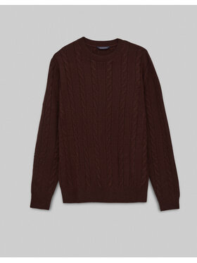 Borgio Borgio Sweter varzo_bd Bordowy Regular Fit