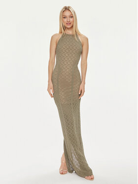 Guess Guess Rochie de seară Belle W4GK80 Z36O0 Verde Slim Fit