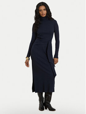LAUREN RALPH LAUREN LAUREN RALPH LAUREN Úpletové šaty 200980028008 Tmavomodrá Slim Fit